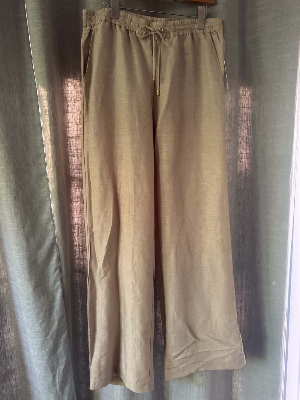 Women’s Michael Kors Wide-Leg Drawstring Pants - Taupe